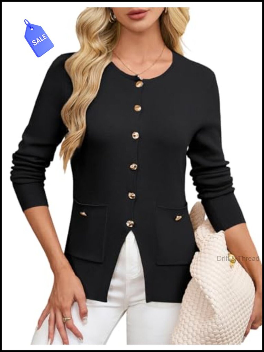 Knit Sweater Blazer Womens Button Up Cardigan Long Sleeve Peplum Top Business